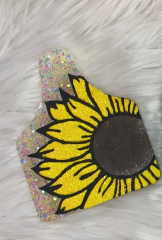 Sunflower Cow Tag